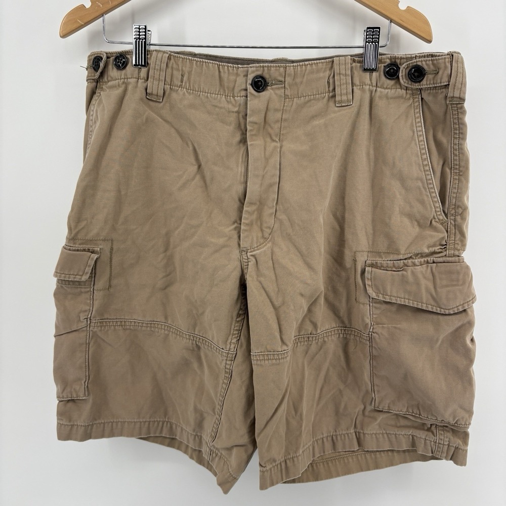 Polo Ralph Lauren Shorts Mens 36 Relaxed Fit Cargo Tan Khaki Casual Cotton